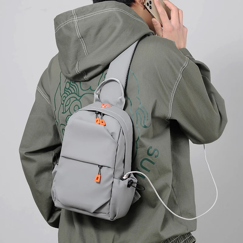 Men's and women's crossbody bags, small shoulder backpacks, single pack motorcycle travel backpacks, hiking and fitness sports