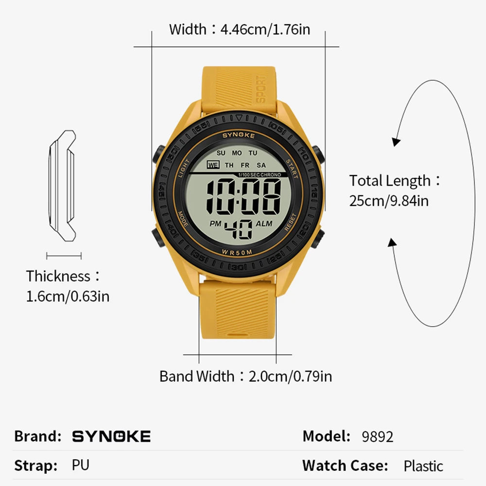 Watches for Men, Ultra-Thin Mens Digital Watch with Stopwatch Alarm LED Backlight Display Waterproof Minimalist Watch for Men