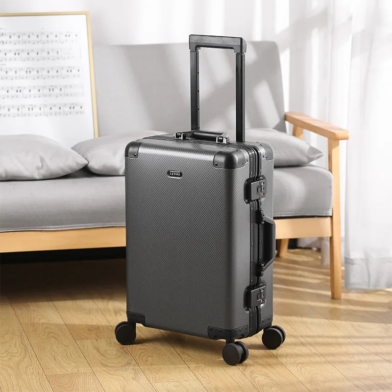 20/26 inch Aluminum-magnesium alloy Travel Suitcase Carry on Luggage Rolling Luggage Suitcase Boarding Trolley Case with Wheels