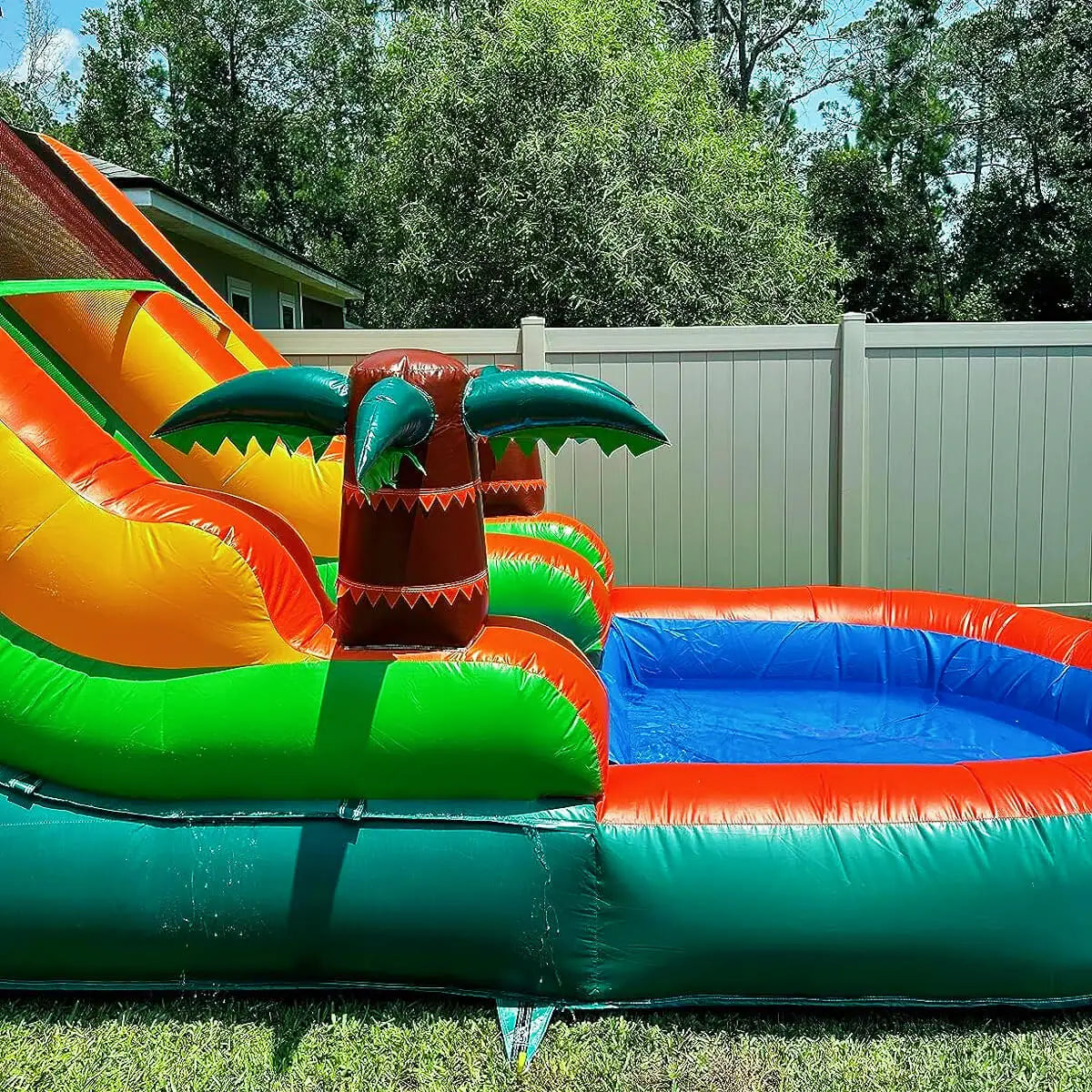 Inflatable pool Inflatable Summer Outdoor Air Bounce Water amusement Play Equipment Inflatble Water Double Slide Bubble Ball
