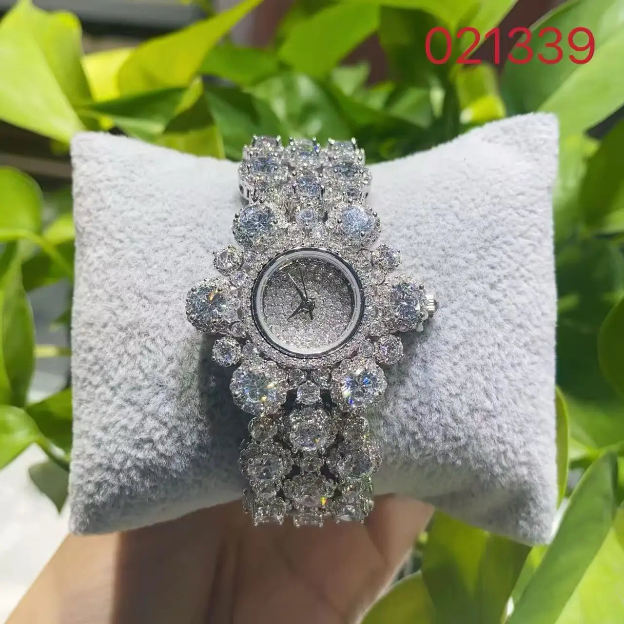 021339 Luxury Women's Watches Length 19CM Cubic Zircon Elements Crystal Bracelet Watch for Wedding Party Fashion Jewelry Watches
