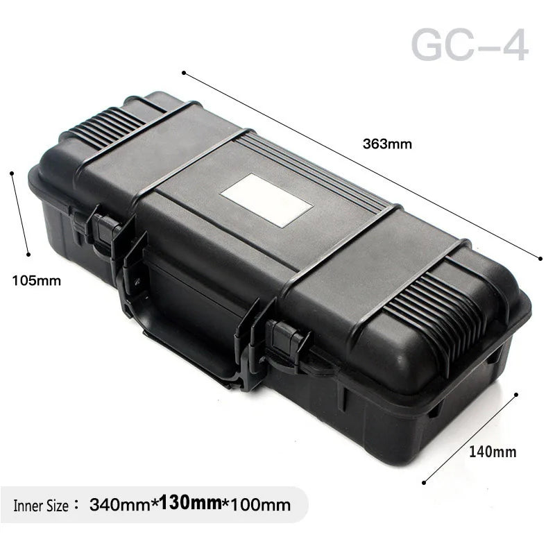 Tactical Safety Gun Bag Case Shockproof Box Storage Foam Instrument Tool Box Hunting Equipment Protective Sealed Box with Sponge