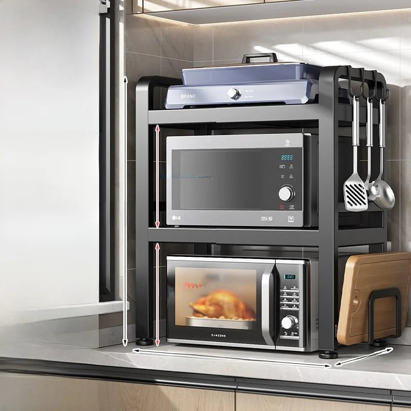 Kitchen Microwave Oven Ra Multi-Functional Home Countertop Rice Cooker Oven Storage Support Exble Organization elf