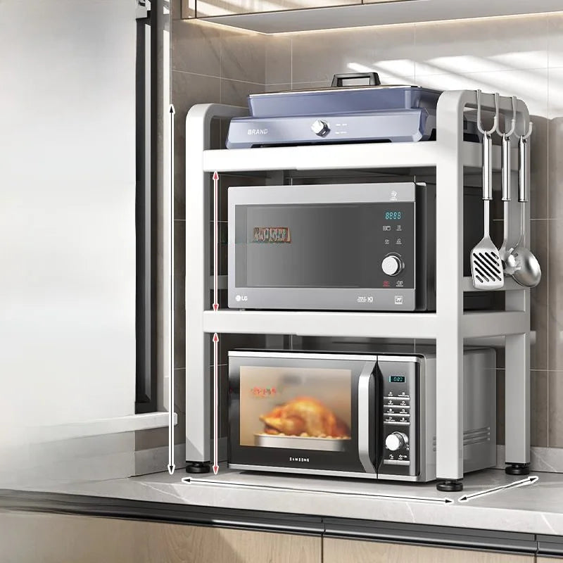 Kitchen Microwave Oven Ra Multi-Functional Home Countertop Rice Cooker Oven Storage Support Exble Organization elf