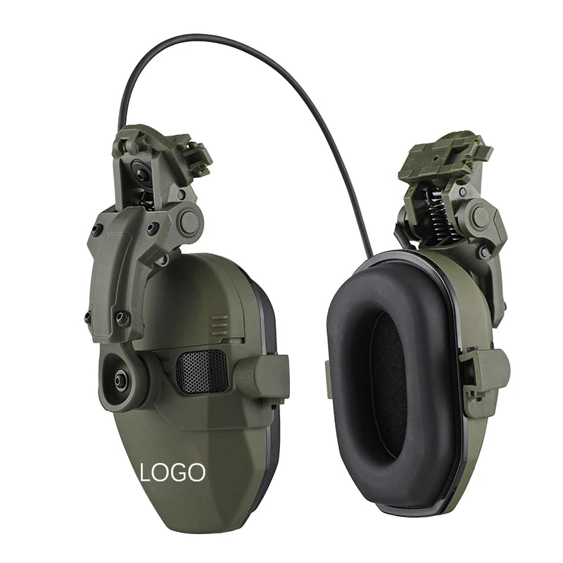 Electronic Shooting Headset Helmet Mounted Version Hunting Pickup and Noise Reduction Tactical Headset Hearing Protection