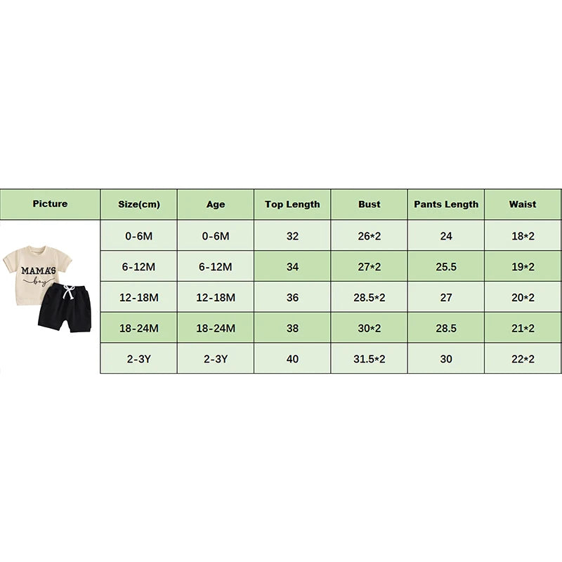 Toddler Baby Boy Summer Clothes Short Sleeve Embroidery Top Solid Color Shorts Cute Infant 2Pcs Baby Boy Outfit Sets