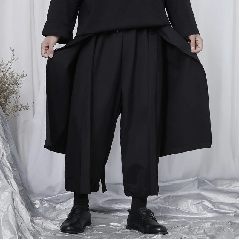 Japan Style Men's clothing Punk Casual 8-9 Pants