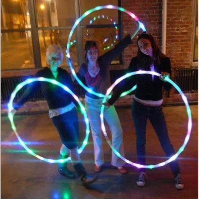CrossFit Folding Exercise Circle Fitness Equipment LED Colour Fitness Circle Performing Arts Abdominal Weight Loss Light Fitness