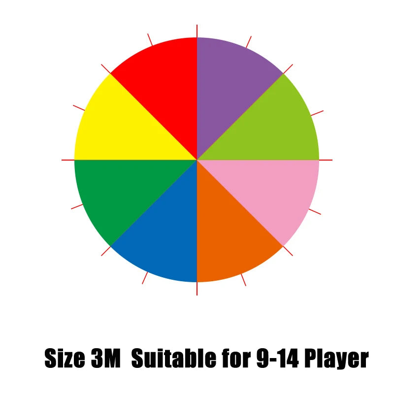 2-4M Kids Play Parachute Rainbow Outdoor Children Games Fun Playground Kindergarten School Group Exercise Cooperative Activities