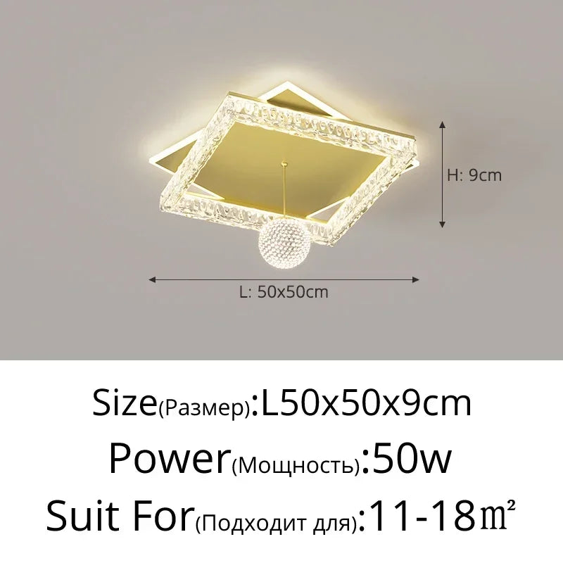 Home Decoration Chandelier Modern Light Luxury LED Ceiling Lamp For Living Room Bedroom Home Decor Indoor Lighting Light Fixture