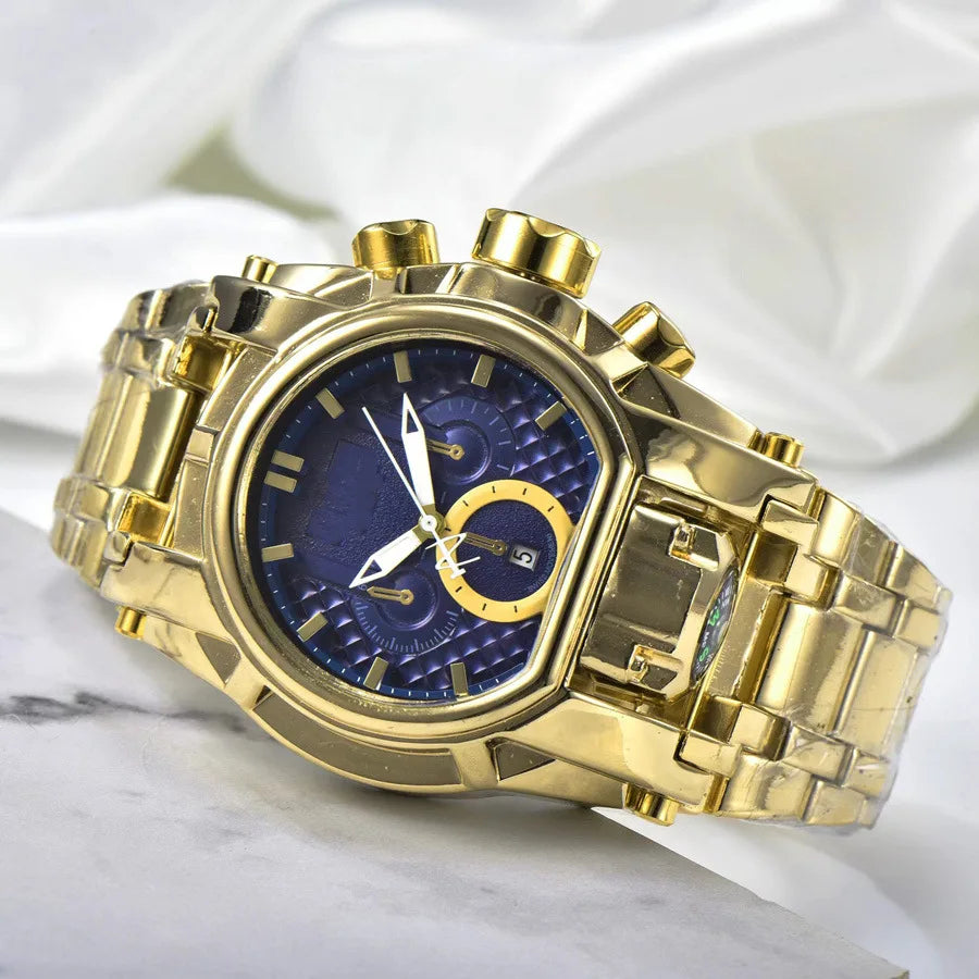 Men's Chronograph Watch - Luxury Invincible Relógio Masculino