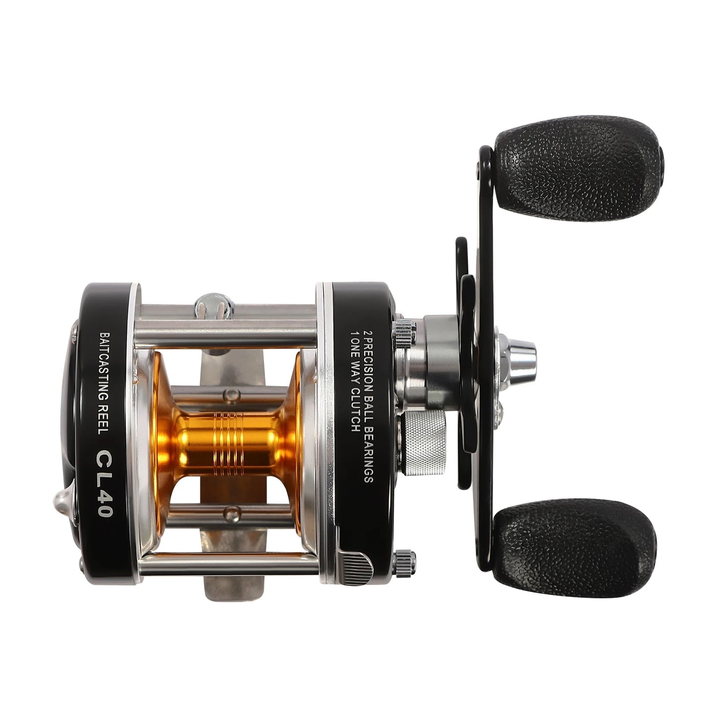 Round Baitcasting Reel Conventional Reel for Catfish #40 Left/Right Hand Baitcasting Fishing Reel