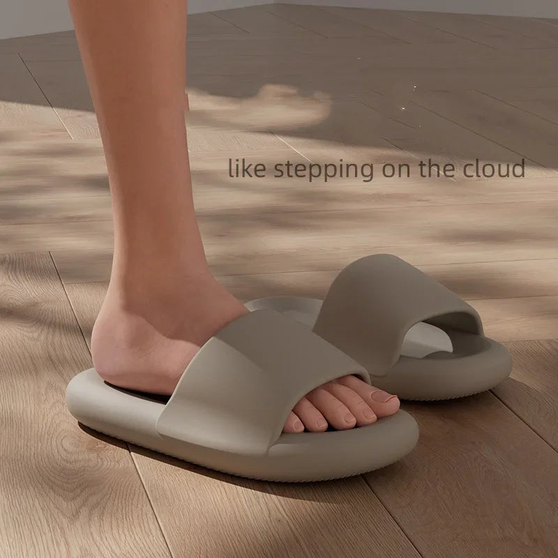 Men's Women's Soft Sole Pillow Slippers Lightweight Open Toe Non Slip EVA Sandals Indoor Outdoor Quick Drying Bathroom Shoes