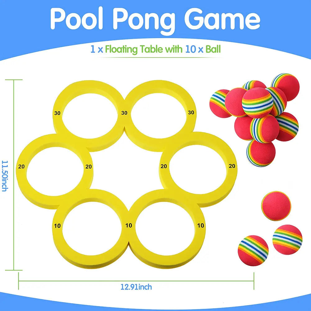 Pool Fun Splash Water Sports Floating Pool Game Set Durable EVA Material, Random Color Ball, Perfect for Summer Fun