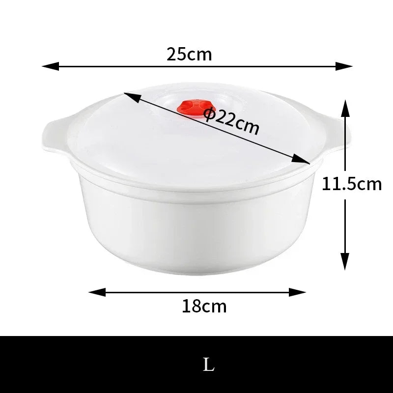 Microwave Oven Special Box Heated Pot Rice Hot Rice Steamed Buns Noodles Bowl Household Kitchen Food Cooking Container Tableware