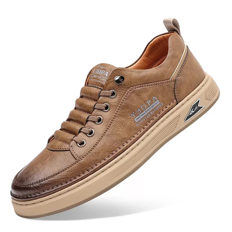 High Quality Skate Shoes Men 2024 Hot Sale Men Casual Walking Shoes Stylish Men's Vulcanize Shoes Genuine Leather Men's Footwear