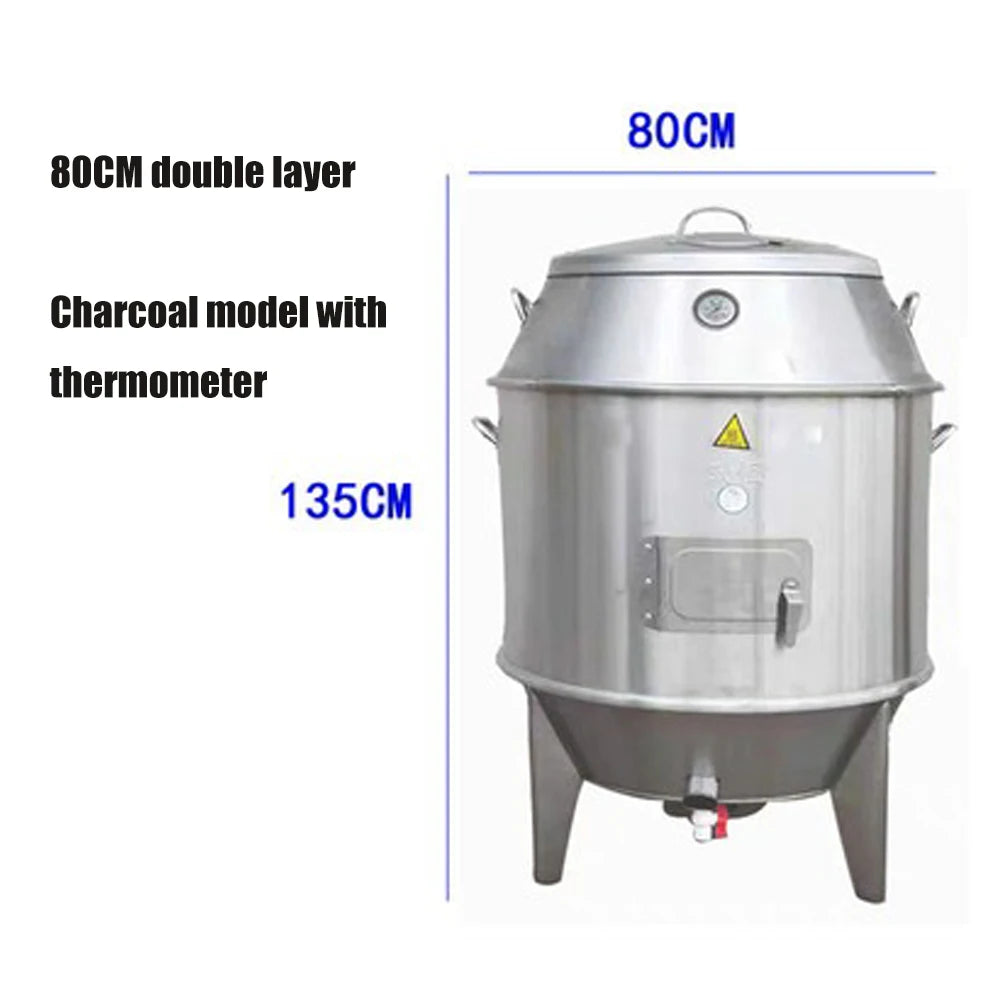 Vertical Charcoal Forno Stainless Steel Duck Chicken Oven Commercial Meat Roast Stove Goose Crispy Pork Belly Hanging Oven