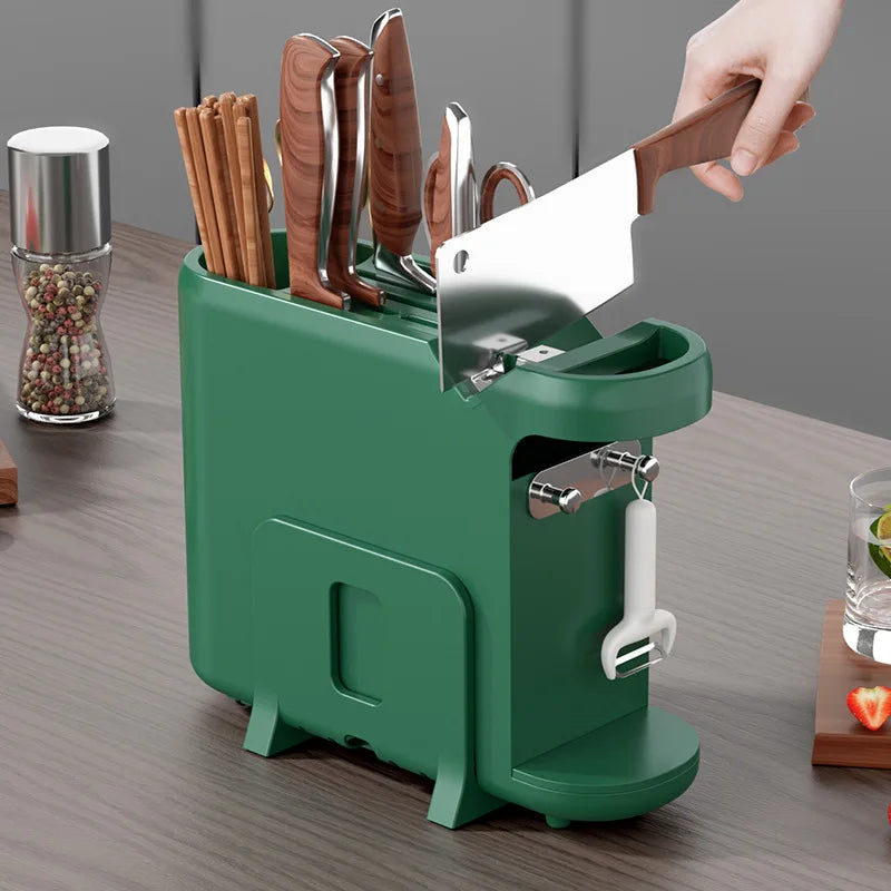 Kitchen knife holder, storage rack, cutting board, kitchen knife, multifunctional integrated tool sorting and storage rack