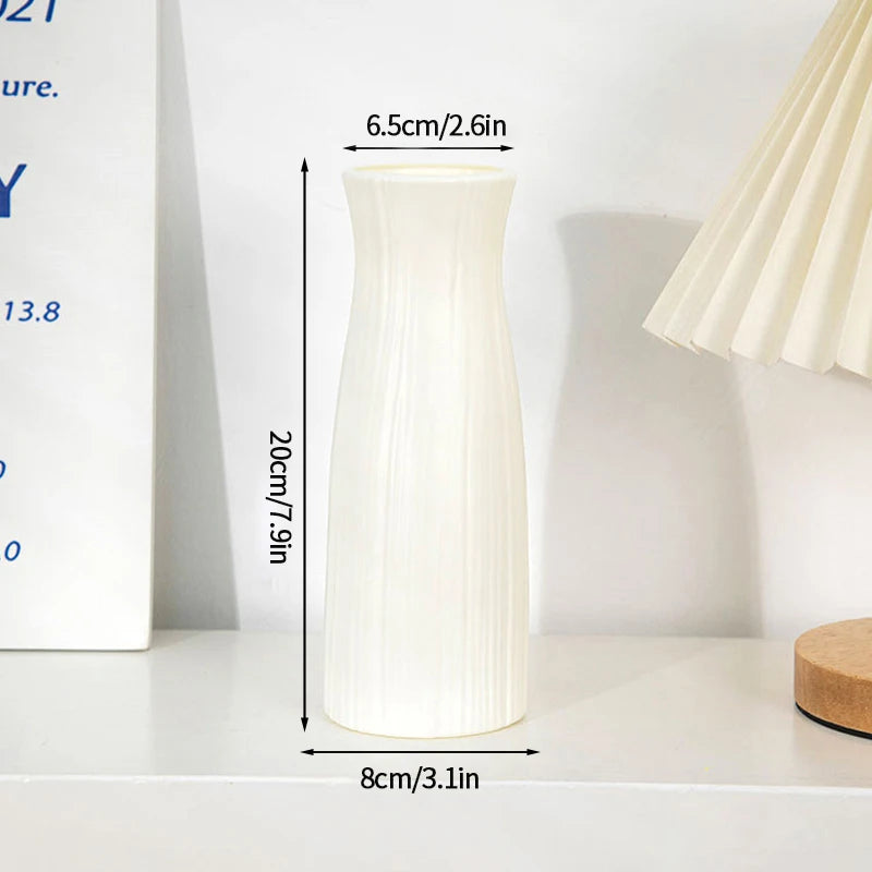 Nordic Irregular Dried Flower Vase Plastic Vases Decorative Bottle Room Desktop Vases Flower Arrangement Container Ornament