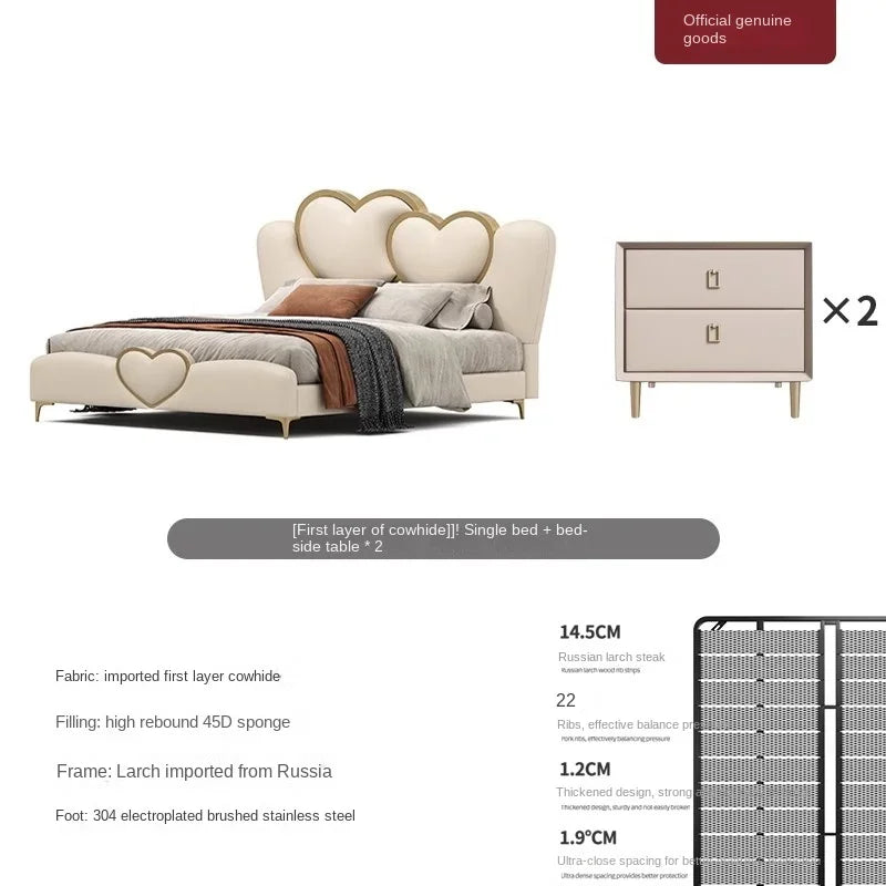 European Headboard Simple Double Bed Wooden Study Nordic Queen Frame Double Bed Luxury Modern Trendy Beliche Home Furniture