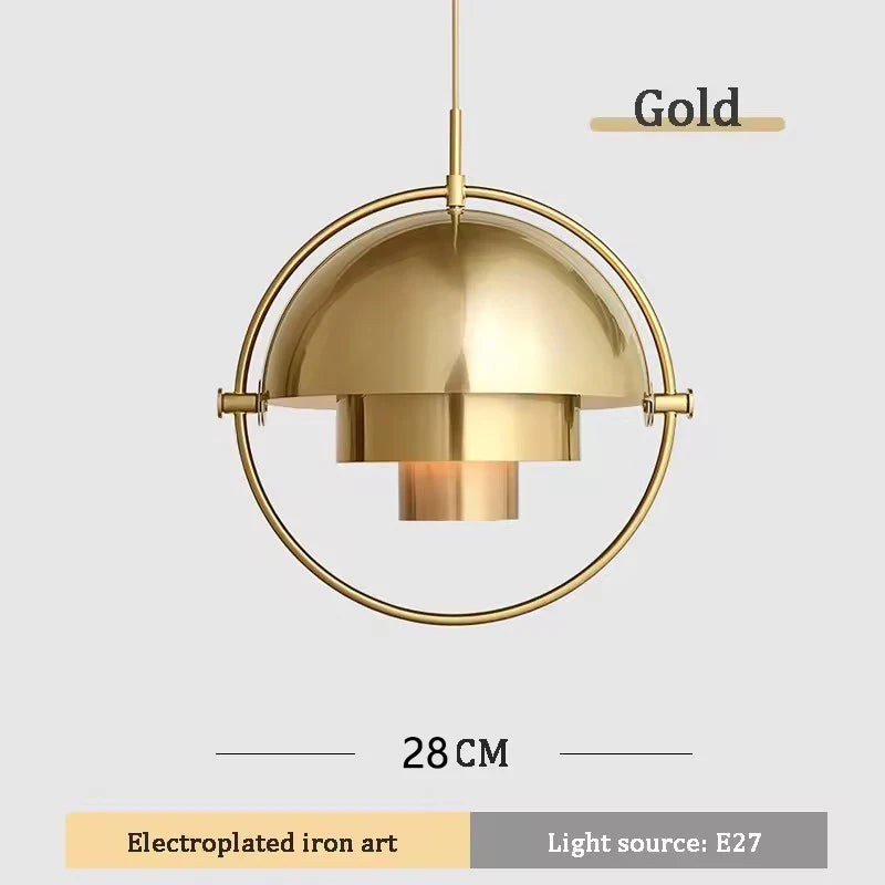 Modern Dining Table Chandeliers LED Polished Wrought Iron Adjustable Shape Hanging Lamps Living Room Bedroom Bedside Chandelier