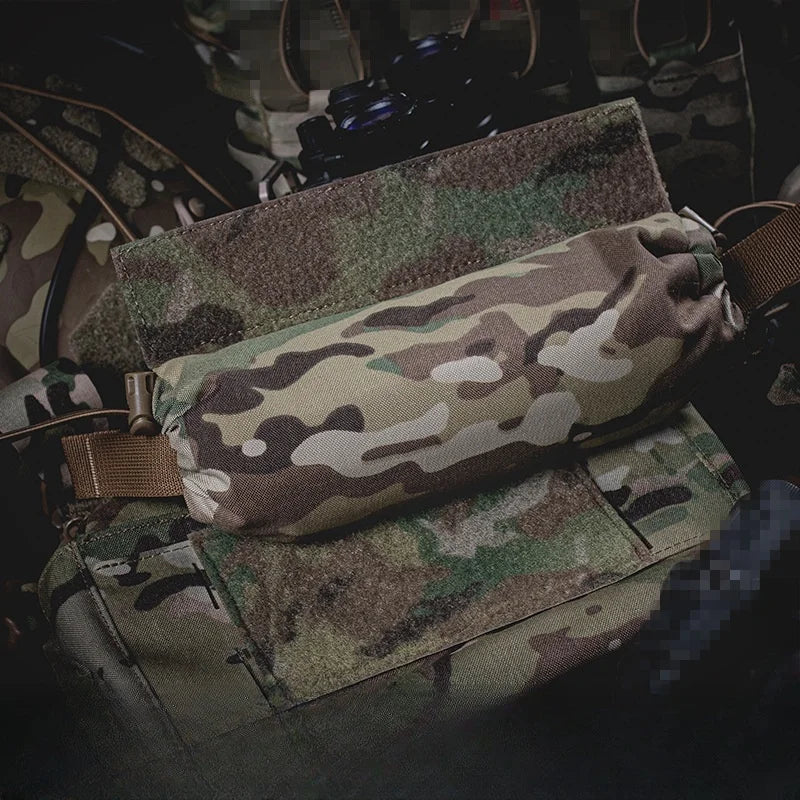 Hunting vest expansion lower abdominal emergency supplies storage bag, large capacity portable quick release FC emergency kit