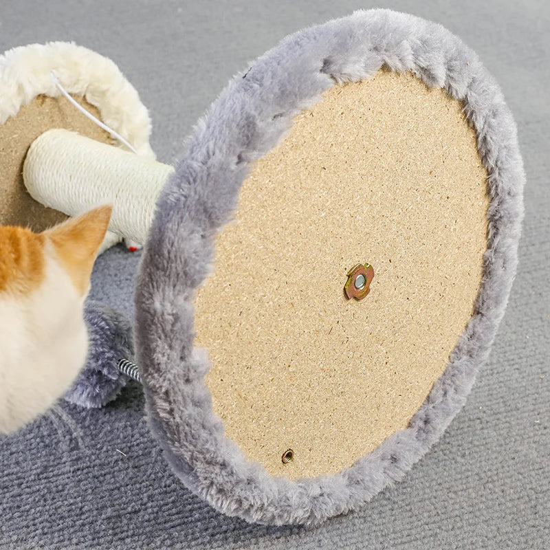 Cat Tree Tower, Cat Scratching Post with Interactive Ball Toys and Plush Mouse for Kitty Cat Play Tower Activity Centre for Play