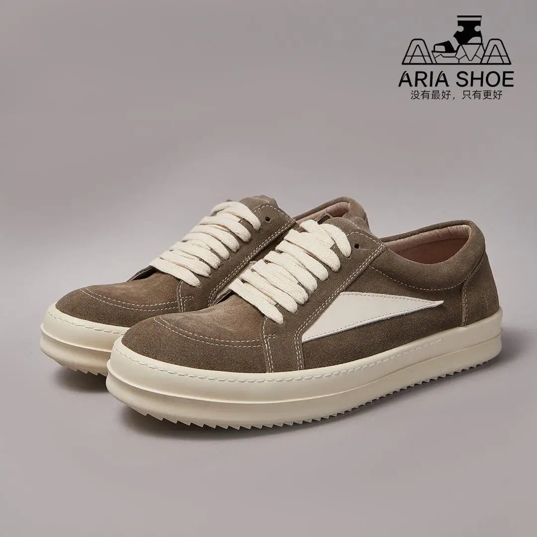 Brand Classic Design Shoes Men Owen Shoes Women Low Top Black Cow Suede with White Leather Outside RO Retro Casual Flat Sneakers