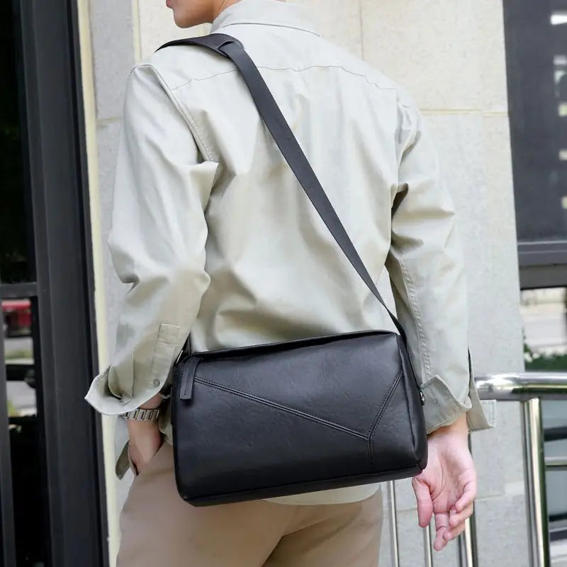 New Fashion Luxury Men's Handbags Cow Genuine Leather Male Shoulder Bag Men Real Natural Leather Crossbody Bag Messenger Bags