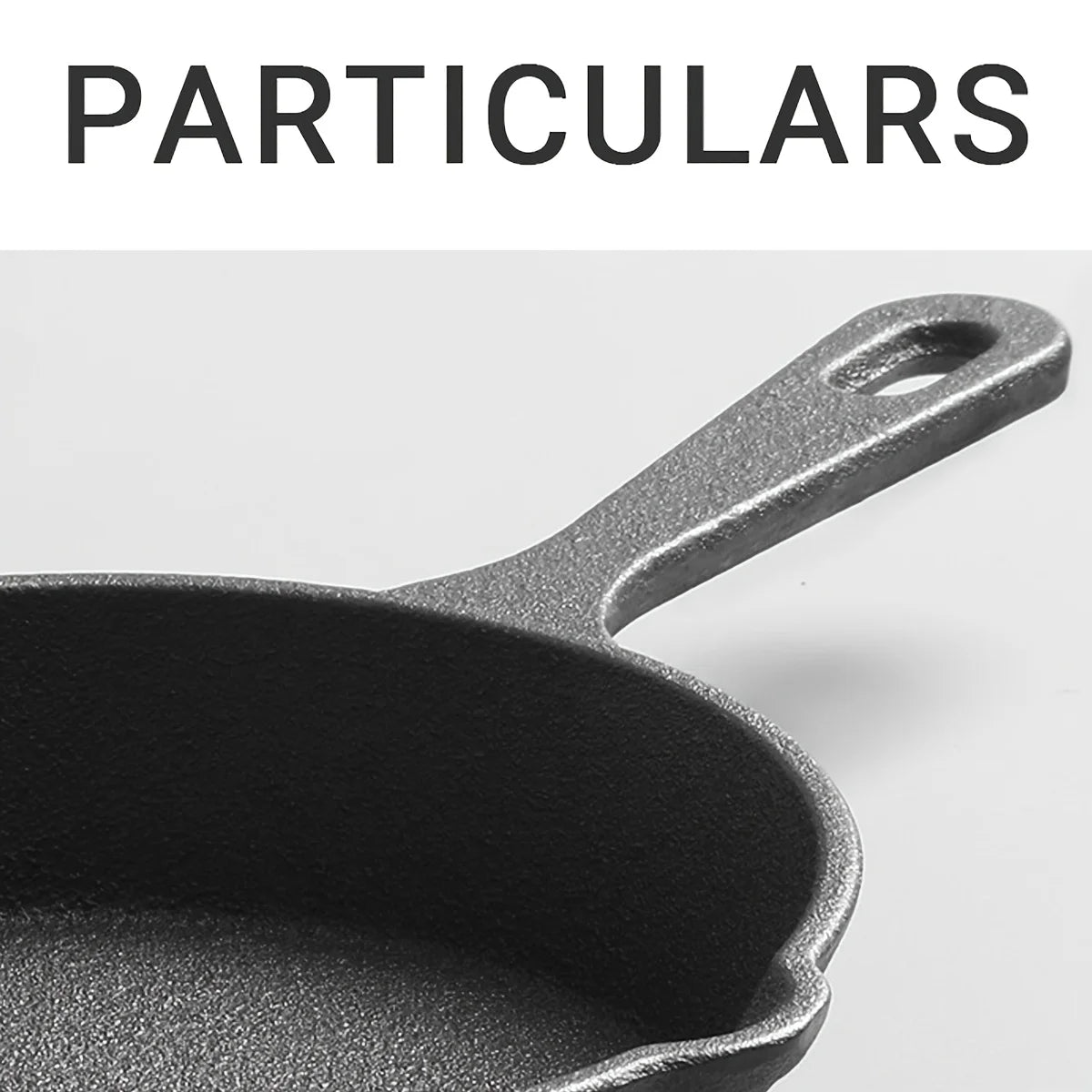 Kitchen Saute Fry Pan, Cast Iron Frying Pan with Heat-Resistant Handle, Pre-Seasoned Pan Cookware for Frying, Saute, Cooking