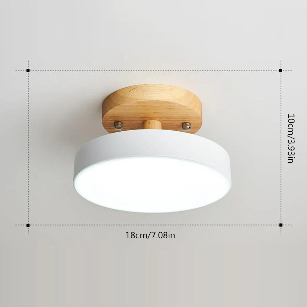 LED Indoor Ceiling Light Flush Mount Dimmable Energy Saving Protect Eyes Easy Installation for Bedroom Bathroom Corridor