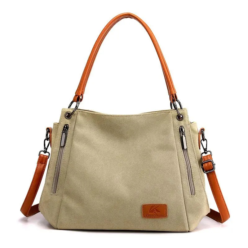 Women's work handbag, large capacity, elegant shoulder bag, detachable shoulder strap, safety zipper handbag