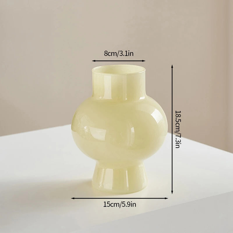 Glass Flower Vase Creative Vase Decorative Hydroponic Flower Container Nordic Style Flower Vases Desktop Flower Bottle Decor