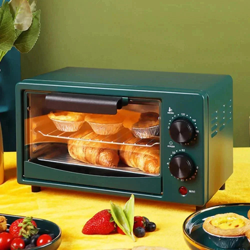 220V 600W 12L Household Electric Oven Mini Multi-function Bread Egg Tart Baking Machine Intelligent Timing Breakfast Machine