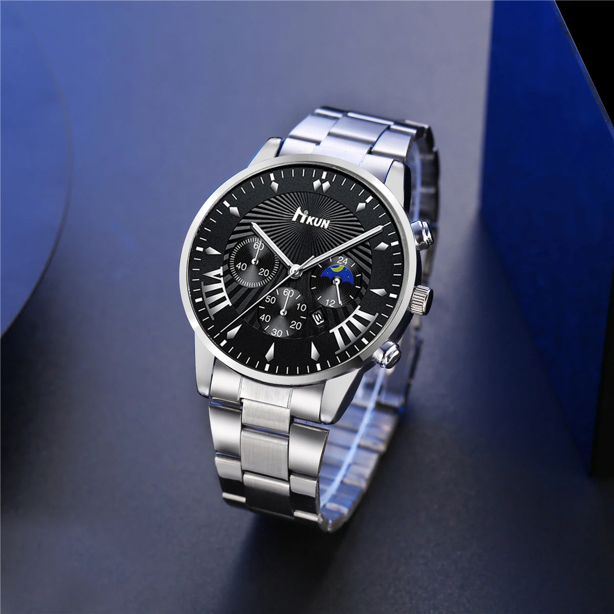 Men's 3-piece watch set, unique personality, fashionable and retro, suitable for daily wear
