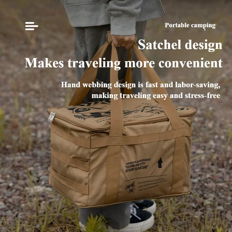 Mountainhiker 20L Camping Equipment Storage Bag Folding Storage Box Tableware Handbag Field Divider Tactical Camping Picnic Tool