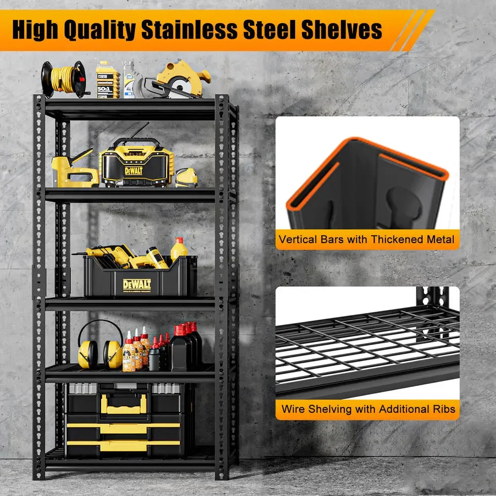 4/5 Tiers Adjustable Heavy Duty Storage Shelving Unit Steel Organizer Wire Rack