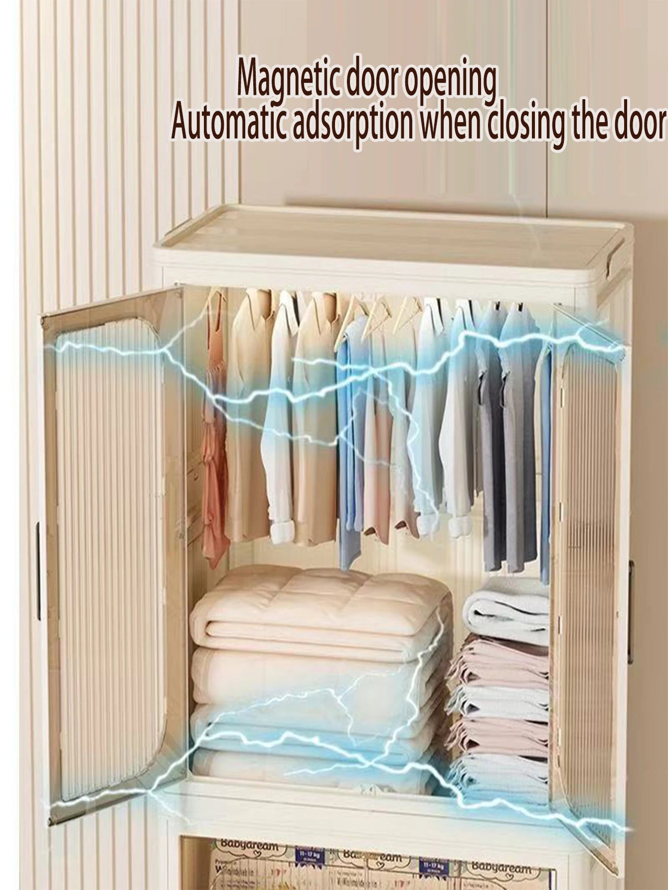 Multi-specification Large Capacity Wardrobe Foldable Easy Install Clothes Storage Cabinet Organizer for Home