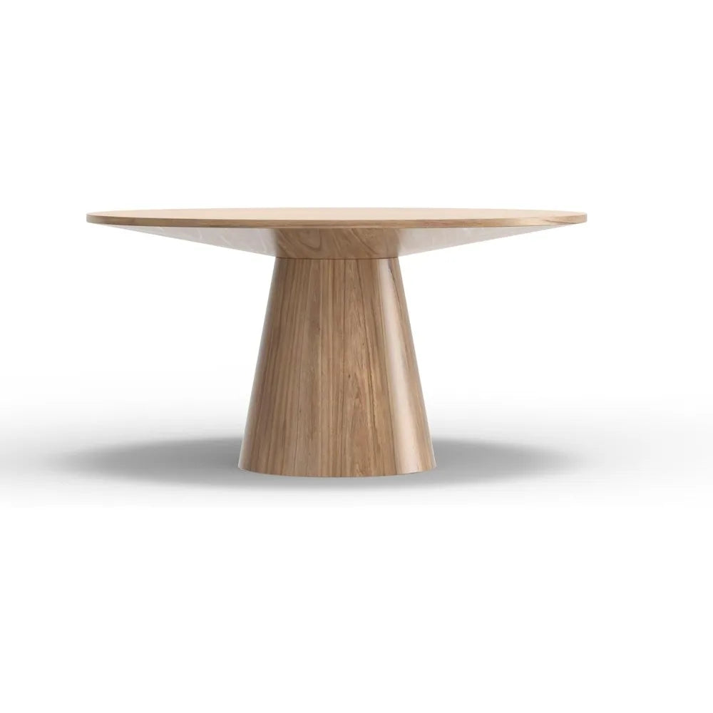 Cove Round Solid Wood Dining Table, Natural