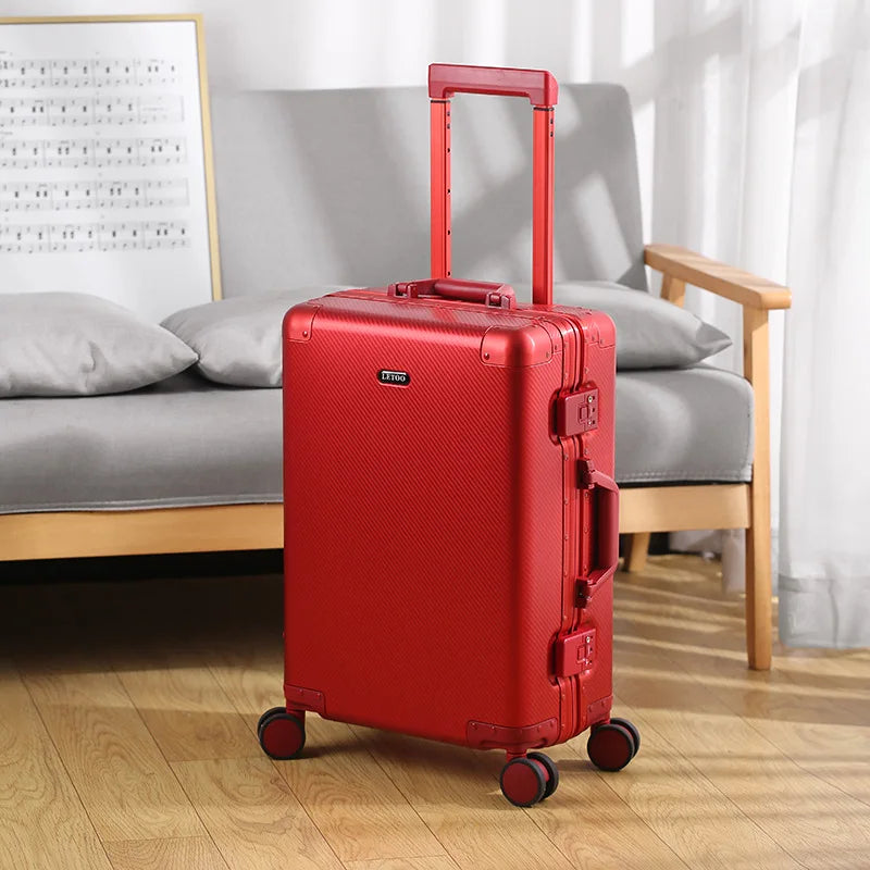 20/26 inch Aluminum-magnesium alloy Travel Suitcase Carry on Luggage Rolling Luggage Suitcase Boarding Trolley Case with Wheels