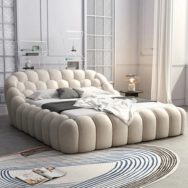 Luxury Double Bed Modern Floor Design Wooden Space Saving Japanese Soft Cheap Bed Comfortable Cama Solteiro Unique Furniture