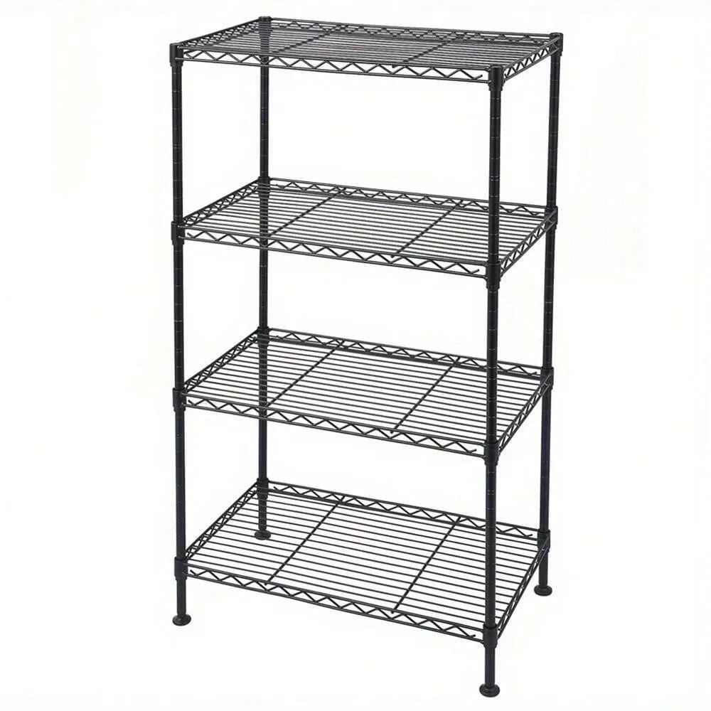 High Quality 4-Tier Adjustable Storage Shelving Unit Organizer Wire Rack Metal