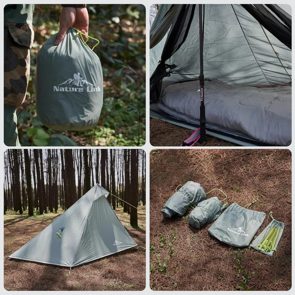 Altair One Ultralight Trekking Pole Backpacking Tent, Waterproof SIL Nylon, Double Wall, 3 Season, 1 Person Shelter for Backpack