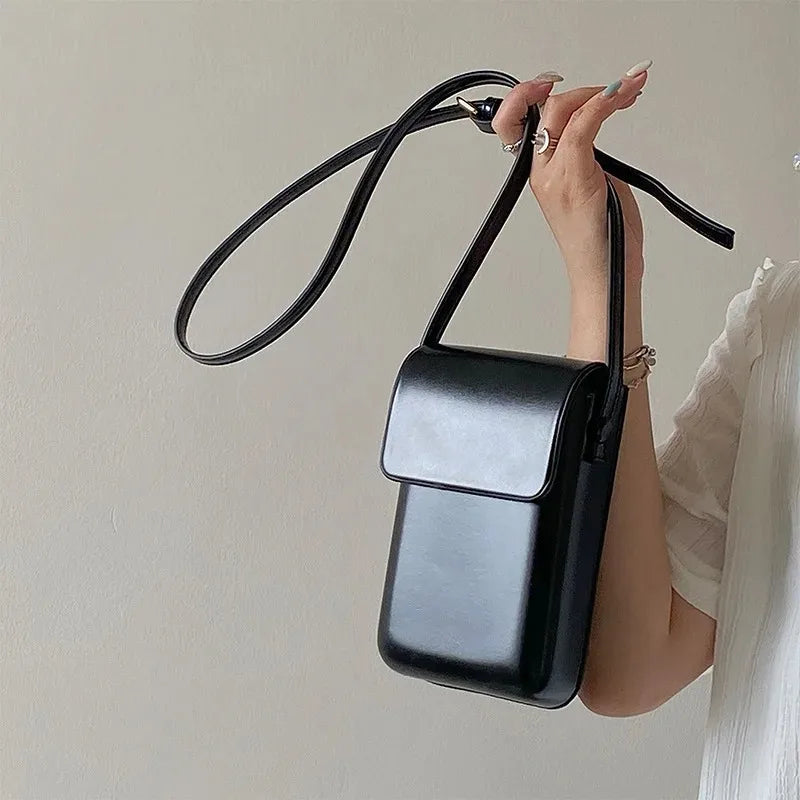 New Women Handbags Fashion Pu Leather Shoulder Bags Female Luxury Large Capacity Crossbody Bags Small Solid Flap Phone Purse