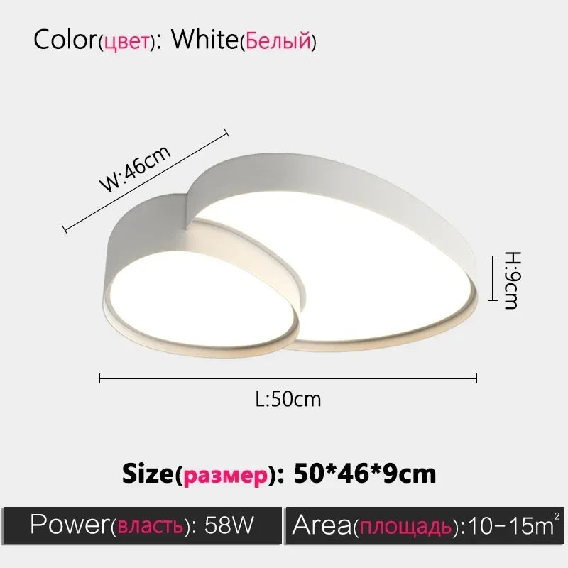 Remote Control Living Room Light Modern Simple LED Ceiling Lamp Lustre Home Creative Indoor Lighting Bedroom Dining Room Fixture