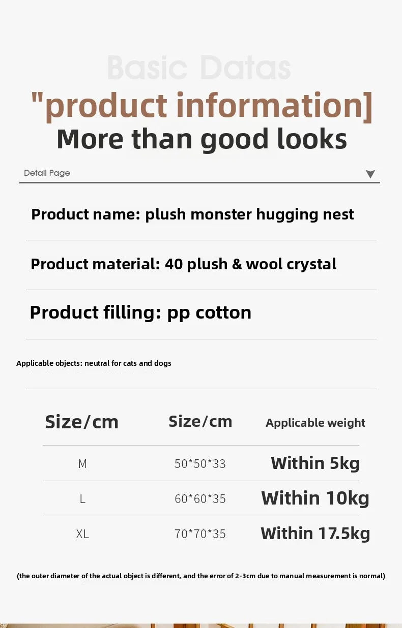 Four Seasons Universal Dog Sleeping Mat Pet Supplies Dog Nest Winter Warm Small and Medium Dogs Winter Cat Nest