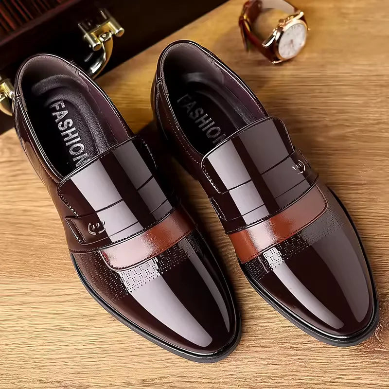 Men's casual leather shoes Men's casual leather shoes for business formal wear Fashion multi-functional evening and wedding shoe