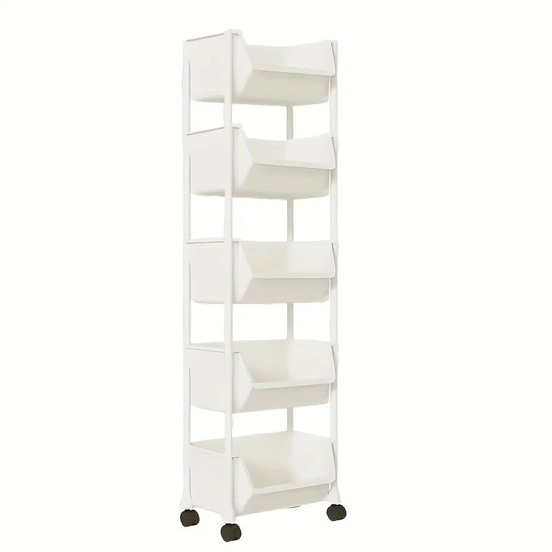5-tiers storage shelves , closet organizers and storage,book shelf, rolling cart,organization and storage,