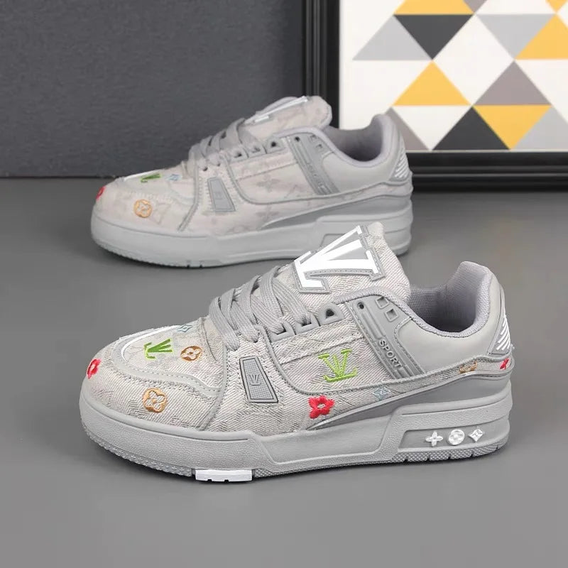 New Men's and Women's Black Platform Casual Shoes High Street Men's and Women's Bread Shoes Increase Lovers' Casual Shoes Women