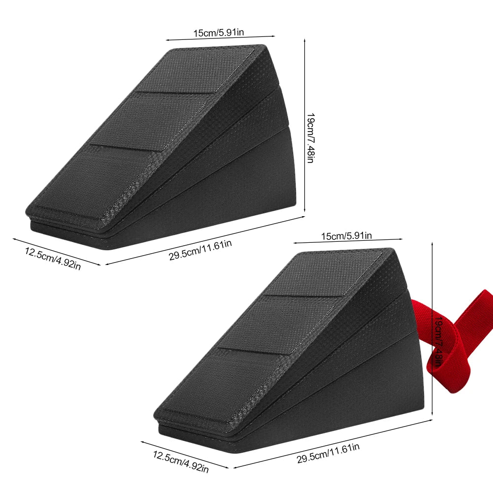 3Pcs Squat Wedge Block Calf Stretcher Non-Slip Slant Board Adjustable Foot and Calf Stretching Incline Wedge for Fitness Workout